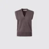 Wasbaar gebreid gilet met knopen voor dames