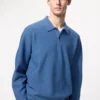 Wasbare 3D Knit-gebreide poloshirt voor heren | Longsleeves