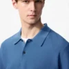Wasbare 3D Knit-gebreide poloshirt voor heren | Longsleeves