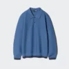 Wasbare 3D Knit-gebreide poloshirt voor heren | Longsleeves
