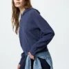 Wasbare gebreide Hoodie met kabelpatroon voor dames