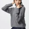 Wasbare gebreide Hoodie met kabelpatroon voor dames