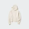 Wasbare gebreide Hoodie met kabelpatroon voor dames