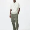 Wasbare gebreide poloshirt voor heren | Korte mouwen | Gestreepte
