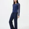Wasbare geribde broek voor dames
