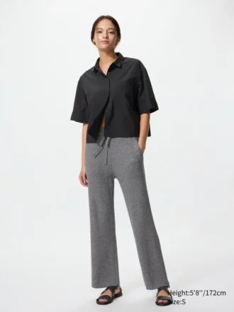 Wasbare geribde broek voor dames