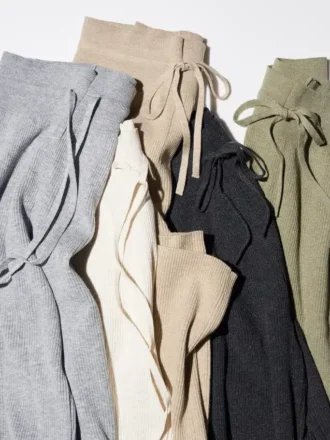 Wasbare geribde broek voor dames