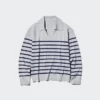 Wasbare geribde Poloshirt voor dames | Gestreepte
