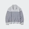 Wasbare geribde Poloshirt voor dames | Gestreepte