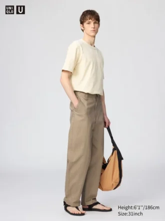 Wide chino-broek voor heren