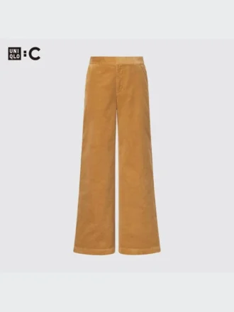 Wide corduroy broek voor dames