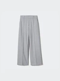 Wijde broek van geborsteld jersey voor dames