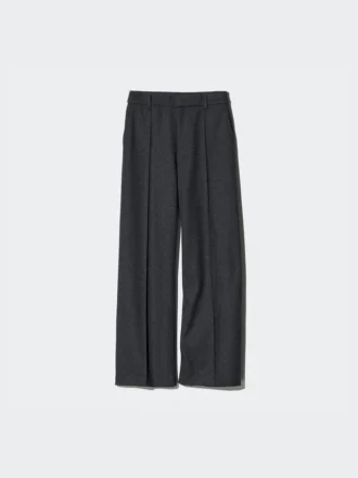 Wijde broek van geborsteld jersey voor dames