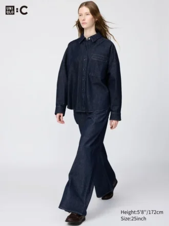 Wijde jeans met lage taillehoogte voor dames