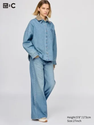 Wijde jeans met lage taillehoogte voor dames