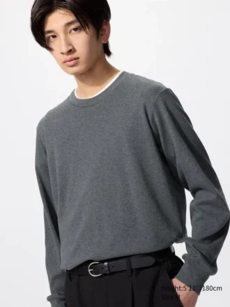 Zacht geborsteld T-shirt voor heren | Longsleeves