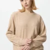 Zacht gebreid fleece T-shirt voor dames | Longsleeves