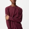 Zacht gebreid fleece T-shirt voor heren