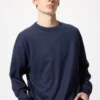 Zacht gebreid fleece T-shirt voor heren