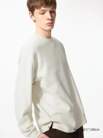 Zacht gebreid fleece T-shirt voor heren