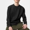 Zacht gebreid fleece T-shirt voor heren