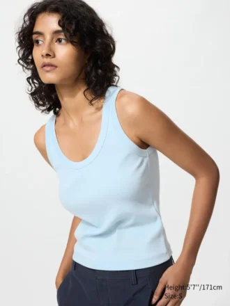 Zachte geribbelde tanktop voor dames