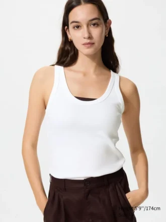 Zachte geribbelde tanktop voor dames