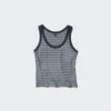 Zachte geribde tanktop voor dames | Gestreepte