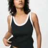 Zachte geribde tanktop voor dames | Ringer
