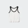 Zachte geribde tanktop voor dames | Ringer